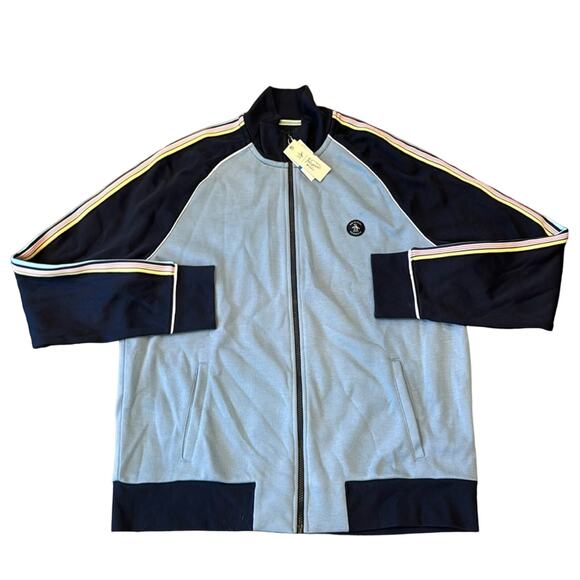 NWT Original Penguin Color Block Side Stripe Track Jacket Size XL - Picture 1 of 7